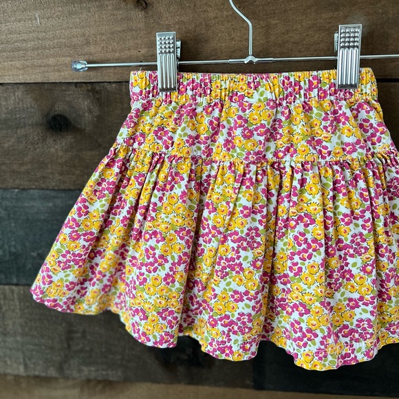 90s / Y2K Pink & Yellow Baby Floral Elastic Waist Skirt Size 18M - Picture 8 of 9